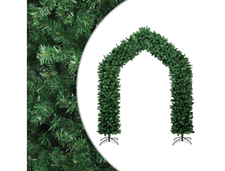 vidaXL Arco de navidad verde 270 cm