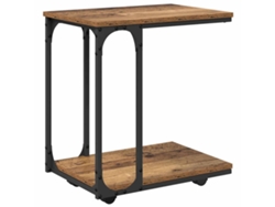Mesa de comedor | Mesa auxiliar con estante, madera antigua, 50 x 35 x 55,5 cm