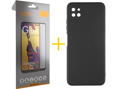 Carcasa + Protector de Pantalla para Oppo A72 5G ACCETEL Negro