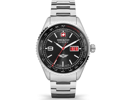 Reloj SWISS MILITARY HANOWA Hombre (Acero Inoxidable - Negro)