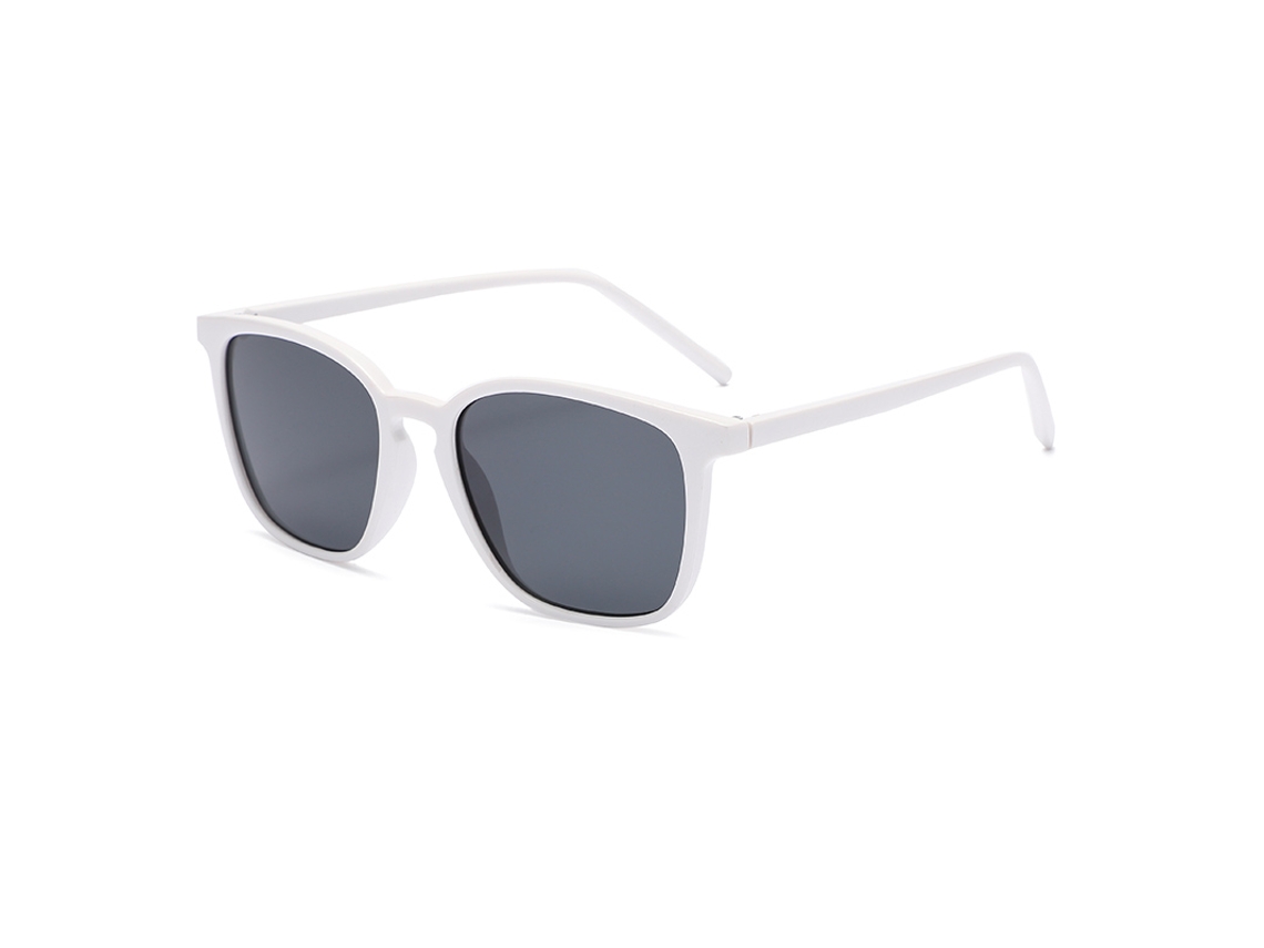 Gafas de sol unisex MDUG estilo retro Y2K con degradado gris y protección UV400 (blancas)