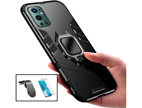 Carcasa, Protector y Soporte para Auto OnePlus 9 Pro PHONECARE Military Defender Negro