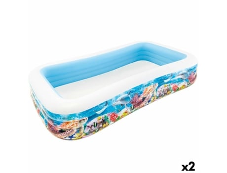 Piscina Hinchable para Niños Intex Tropical 305 x 56 x 183 cm 1020 L (2 Unidades)
