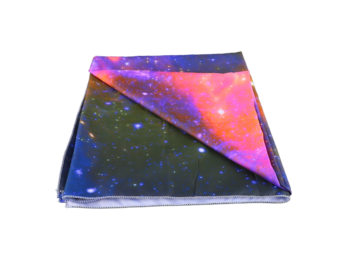 Tapete Blacklight Reativo a Uv Céu Estrelado Nebulosa Macio 200x150cm