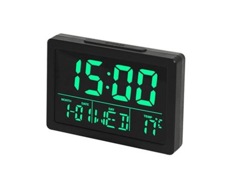 Reloj LED de estilo simple con pantalla grande, despertador de cabecera, práctico reloj electrónico multifuncional