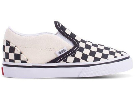 Zapatillas VANS UY Classic Slip - On Quadrados Negro y Blanco - Niños (20)