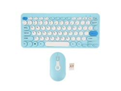 Conjunto Teclado E Mouse Sem Fio 2.4g Slim Silencioso Ergonomico Com Teclas Arredondadas Para Pc Desktop