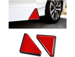 2 Cubiertas Esquina Puerta Coche Rojas Anti-rayones/anti-golpes, Adhesivas Universales