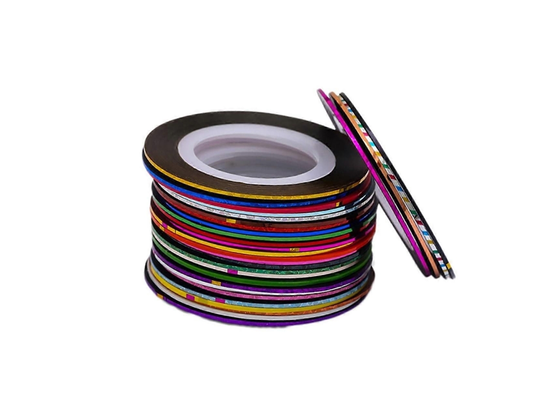 Juego de 42 cintas adhesivas para decoración de uñas con dispensador, pegatinas autoadhesivas para manicuras caseras. GOKOCO