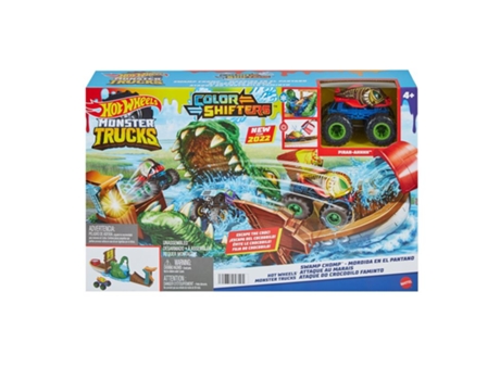Pista HOT WHEELS Hot Wheels Monster Trucks coches cocodrilo (Edad Mínima Recomendada: 4 años)