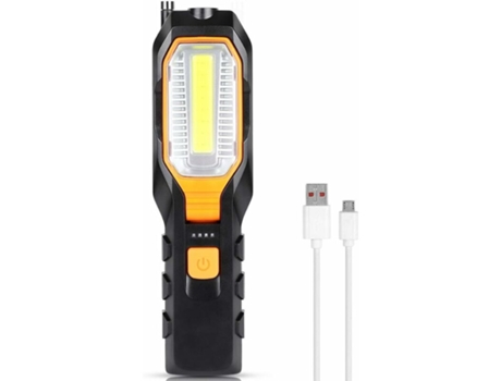 Luz de Trabajo LED para Taller, Lámpara de Inspección COB Magnética con 4 Modos de Iluminación, Lámpara de Camping Recargable con 80/280 Lúmenes pa...