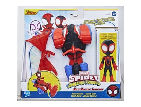 Figura de Acción SPIDEY AND HIS AMAZING FRIENDS Marvel Spidey y su superequipo, Miles Morales: Spider-Man, Set Tecno-moto (Edad Mínima: 3 años)