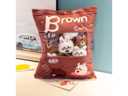 Adorable almohada de peluche para decoración y regalo - Oso pardo y conejo - Suave y esponjosa - 35-50 cm