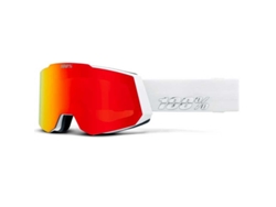 Máscara 100PERCENT Máscara Esqui Snowcraft Hiper Branco Mirror Copper Lens/CAT4
