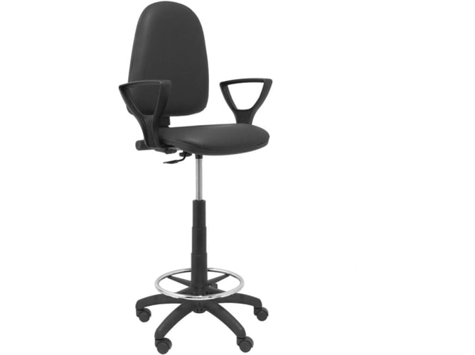 Silla de Escritorio Alta PIQUERAS Y CRESPO Ayna Negro (Brazos fijos - Similpiel)