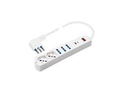 Poly pool pp2535 enchufe 5: 5 salidas 10-16 a 2 enchufe usb ac 10 a blanco POLYPOOL