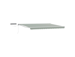 Vidaxl Toldo Retráctil Eléctrico Verde Y Blanco 4 X 2 M