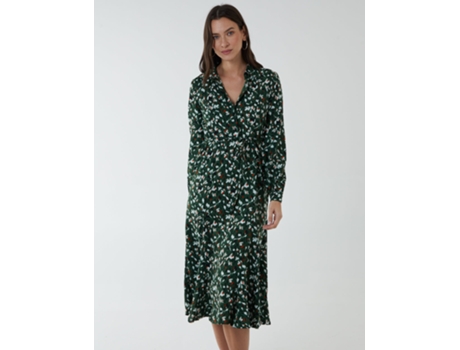Camiseta de Mujer BLUE VANILLA Midi With Godet Poliéster Verde (10)