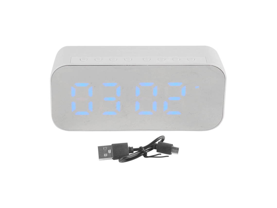 2026-reloj Despertador Altavoz Bluetooth Alto Volumen Portátil Mini Inalámbrico Para Exterior Y Hogar Blanco