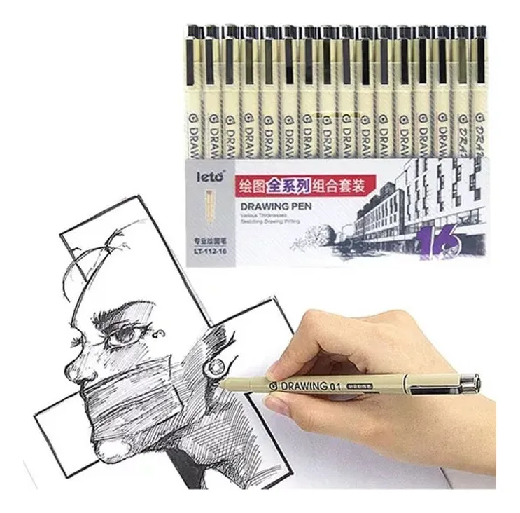 Rotuladores de punta fina Micro Fineliner, 16 unidades Yvayotoy