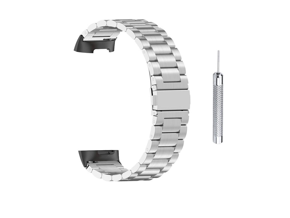 Pulsera De Acero Inoxidable Compatible Con Fitbit Charge 5, Correa Clásica De Liberación Rápida Con Herramienta Para Hombres Y Mujeres.