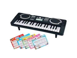 Teclado eléctrico infantil de 37 teclas, herramienta portátil para el aprendizaje musical.