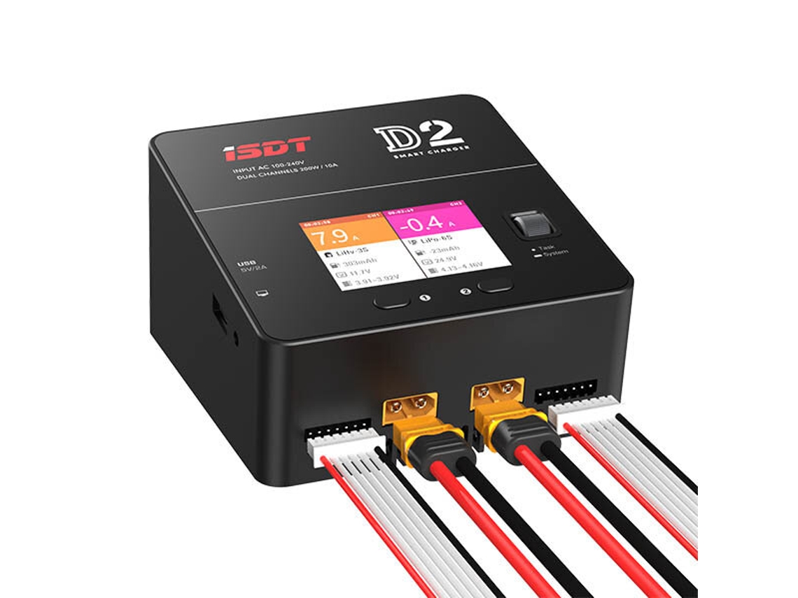 Cargador de batería inteligente ISDT D2 Mark2, versión actualizada, 200 W, 24 A, salida de canal dual, balanceador, versión actualizada