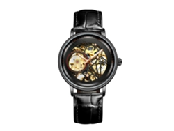 Reloj Mecánico Automático Esqueleto (negro), Reloj De Pulsera Casual Y Elegante Para Hombre.