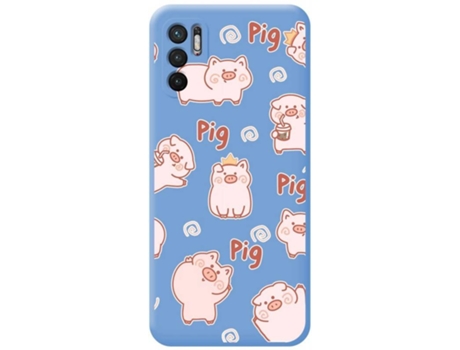 Carcasa Xiaomi POCO M3 Pro 5G TUMUNDOSMARTPHONE Cerdos Azul