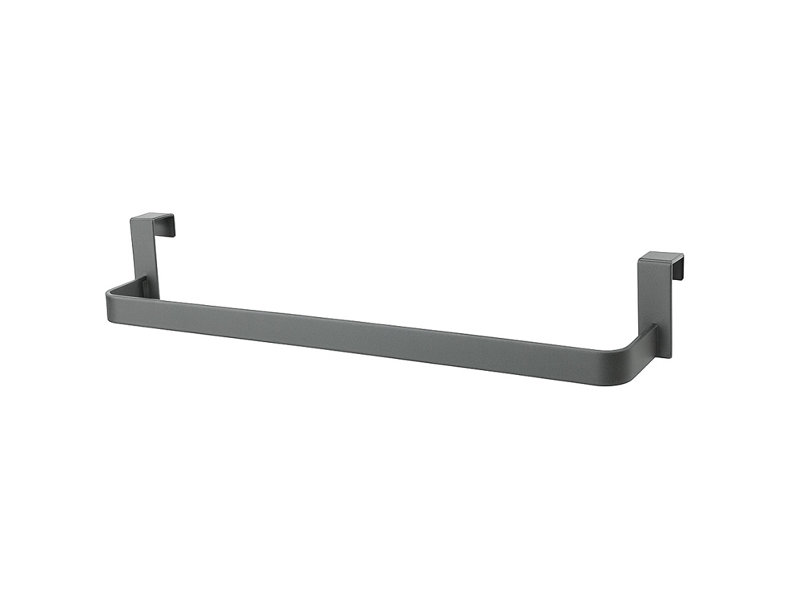 Toallero de 36 cm sin agujeros en acabado antracita mate fabricado en acero inoxidable Kibath