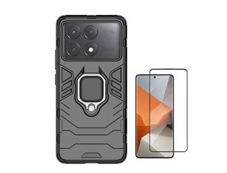 Protector de Pantalla Full Cover Military para Xiaomi Xiaomi Poco X6 Pro PHONECARE Vidrio Templado Negro