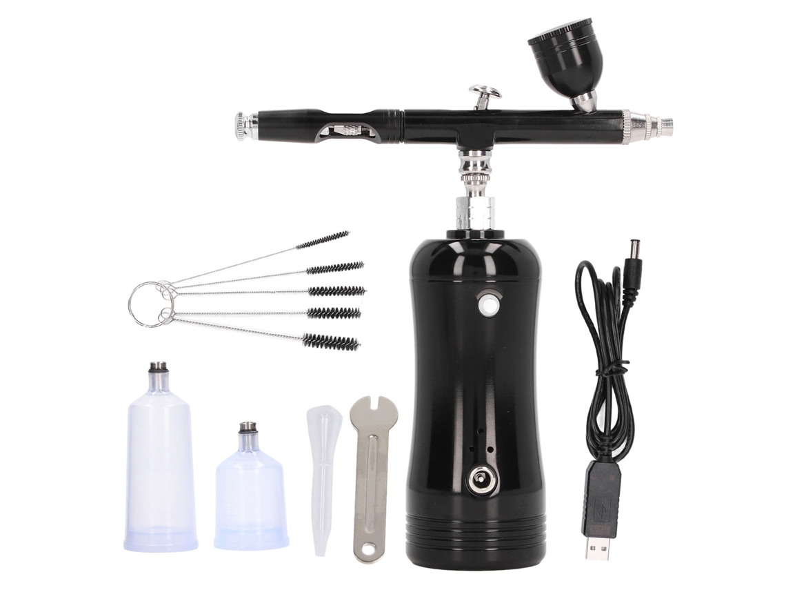 Kit De Aerógrafo Inalámbrico Portátil Recargable Actualizado Con Compresor, 17,4 Psi