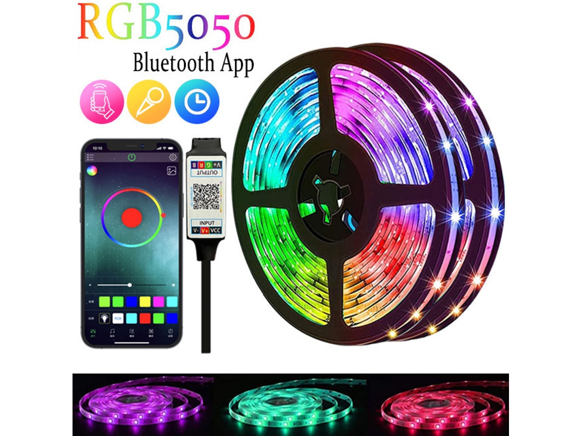 Kit de tira LED Yuysan de 20 m con aplicación Bluetooth 5050 RGB