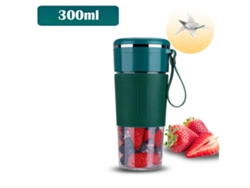 Exprimidor Pequeño Recargable Portátil Con Vaso De Milkshake Seis Cuchillas Verdes Veanxin