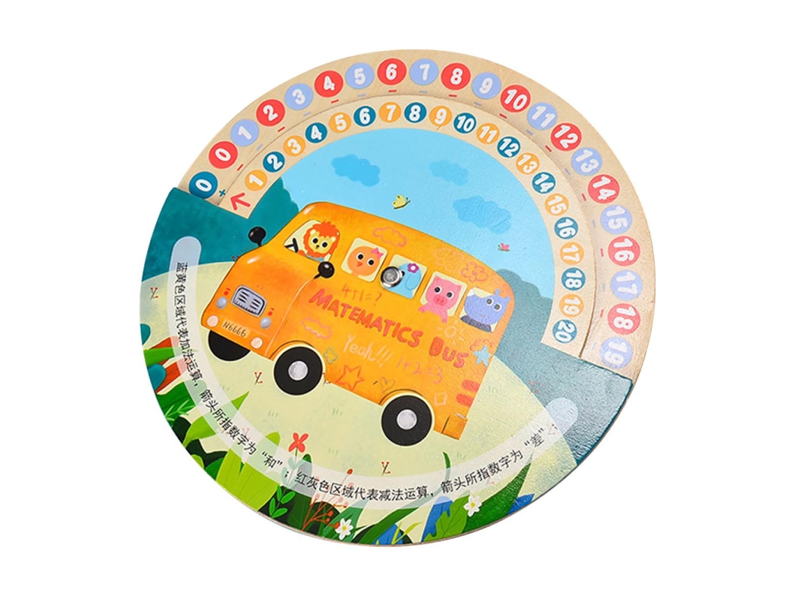 Regla De Suma Y Resta Para Niños Y Niñas, Juego De Matemáticas Educativo Portátil De Madera.