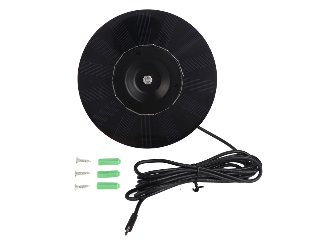 Kit De Panel Solar Monocristalino De Silicio De 4 W Para Cámara De Exterior Con Soporte Ajustable De 360°.