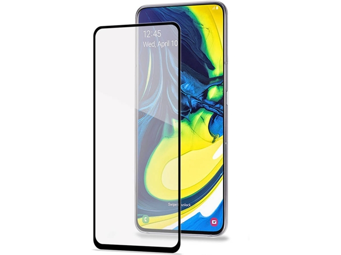 Protector de Pantalla Samsung Galaxy A80 CELLY FULLGLASS856BK Negro