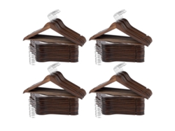 Max Home Pack 80 Perchas De Madera Color Marrón