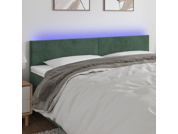 Cabecero Con Led De Terciopelo Gris Oscuro 160x5x78/88 Cm
