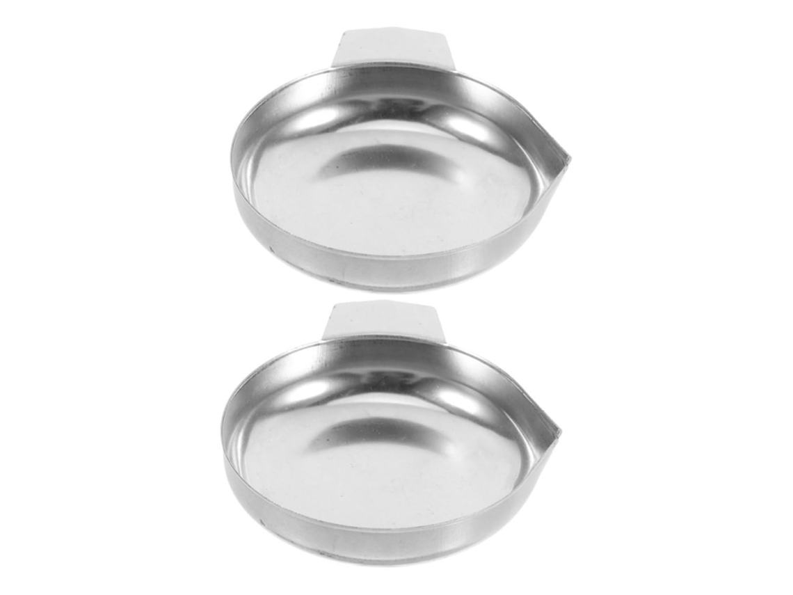 Juego de 2 bandejas reutilizables de acero inoxidable para pesar joyas y utensilios de cocina - Gokoco