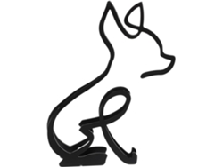 Negro Hogar Figura De Perro Como Un Elegante