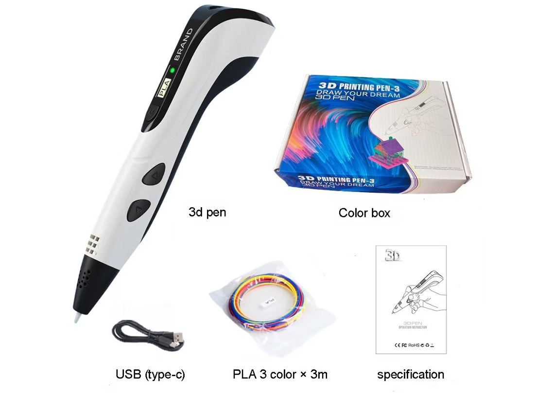 Pluma De Impresión De Alta Temperatura 3d Diy Juguetes Educativos Hechos A Mano Para Niños Blanco Siurn