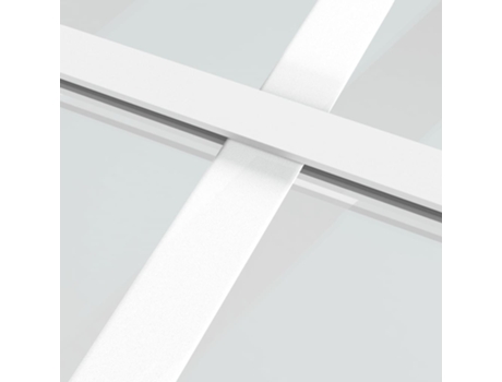 Maison Exclusive Puerta corredera ESG vidrio y aluminio blanca 76x205 cm
