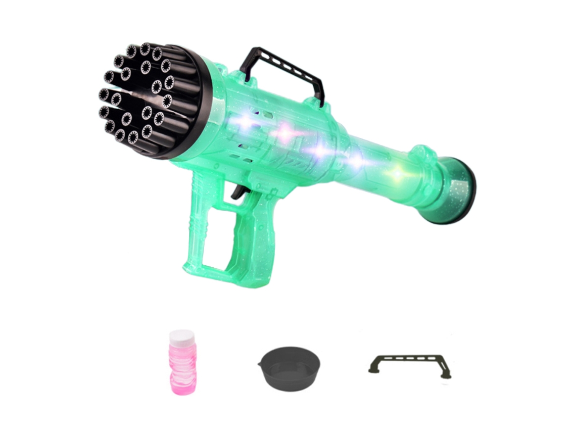 Ats-máquina De Burbujas Eléctrica 21 Orificios Pistola Boom Burbujeadora Automática Para Niños Niñas Adultos Juguete Exterior
