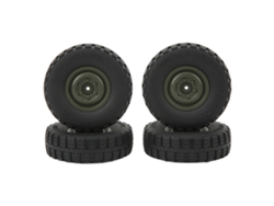 4 Neumáticos De Alto Rendimiento Para Coche Rc Modelo Unimog P06, Color Verde.