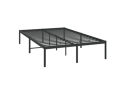 Estructura De Cama Sin Colchón Metal Negro 120x190 Cm