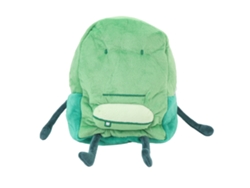 Mochila de peluche verde con algodón PP, cómoda y encantadora para decorar.