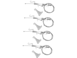 Kit De 4 Colgadores Metálicos Para Marcos De Fotos Con Cable De Suspensión Reforzado.