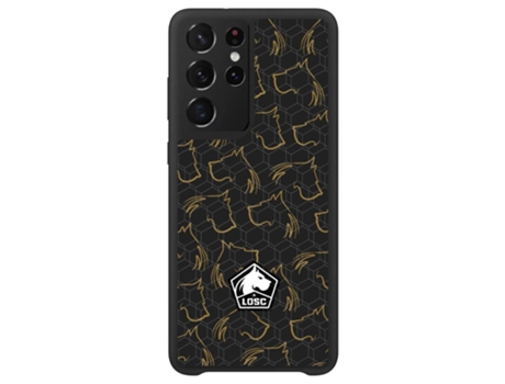 Funda Móvil Ultra Oficial Lille Fc para Samsung Galaxy S22 Ultra PHONECASES3D Piel Sintética Negro