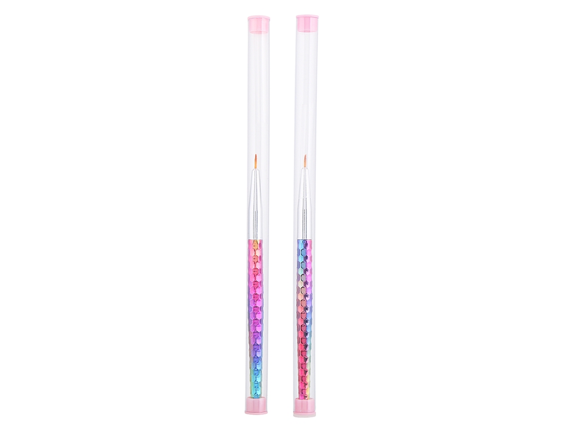Omni-2 Piezas/set Pincel Para Uñas Lápiz De Dibujo Pintura Gel Uv Acrílico Herramienta De Manicura Arte